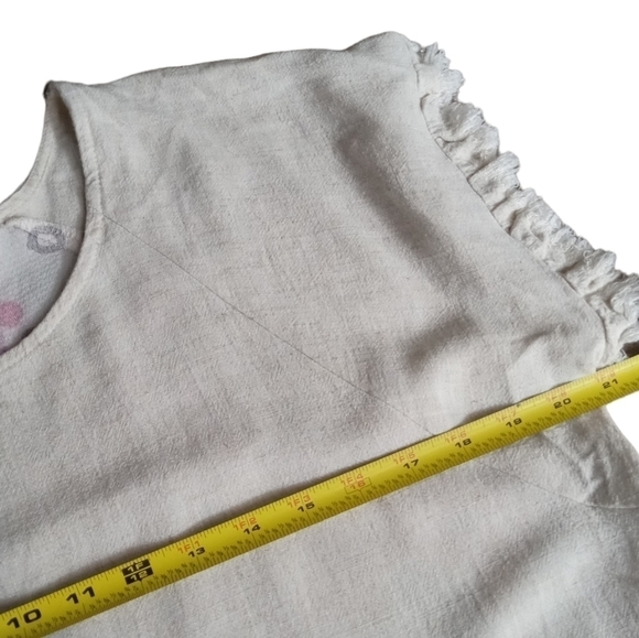 UMGEE Scoop Neck Boho Multi Printed Frayed Hem Top Small - Picture 5 of 7